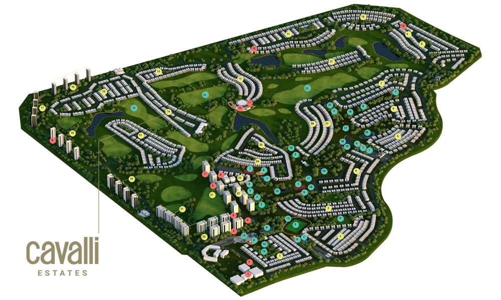Cavalli Estates Mensions at Damac Hills - Master Plan